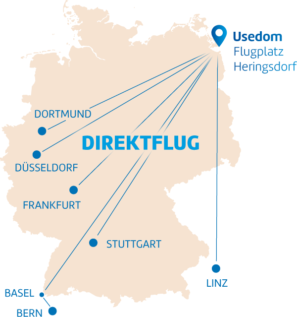 Direktflug nach Usedom